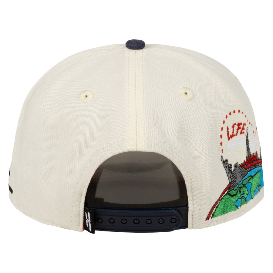 UNIVERSITY OF LIFE BEIGE NAVY
