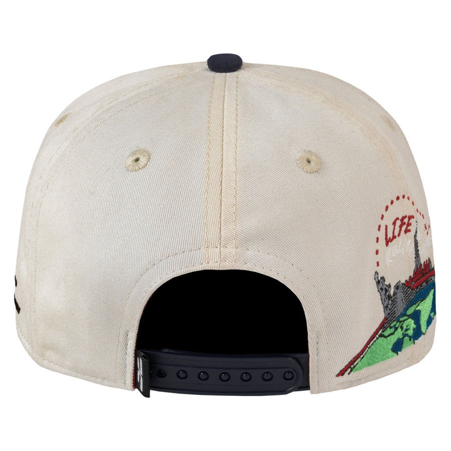 UNIVERSITY OF LIFE BEIGE NAVY CURVE