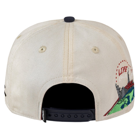 UNIVERSITY OF LIFE BEIGE NAVY CURVE