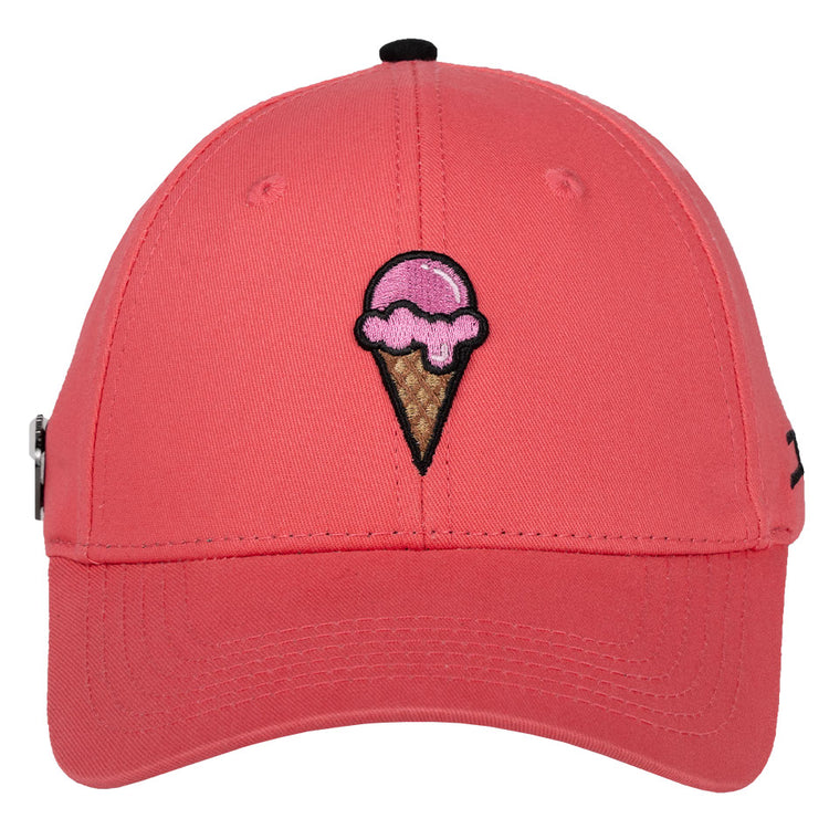 DALIX Soft Serve Ice Cream Baseball Cap - Hot Pink Cotton Hat, Adjustable Metal Buckle, For Adults - View #8