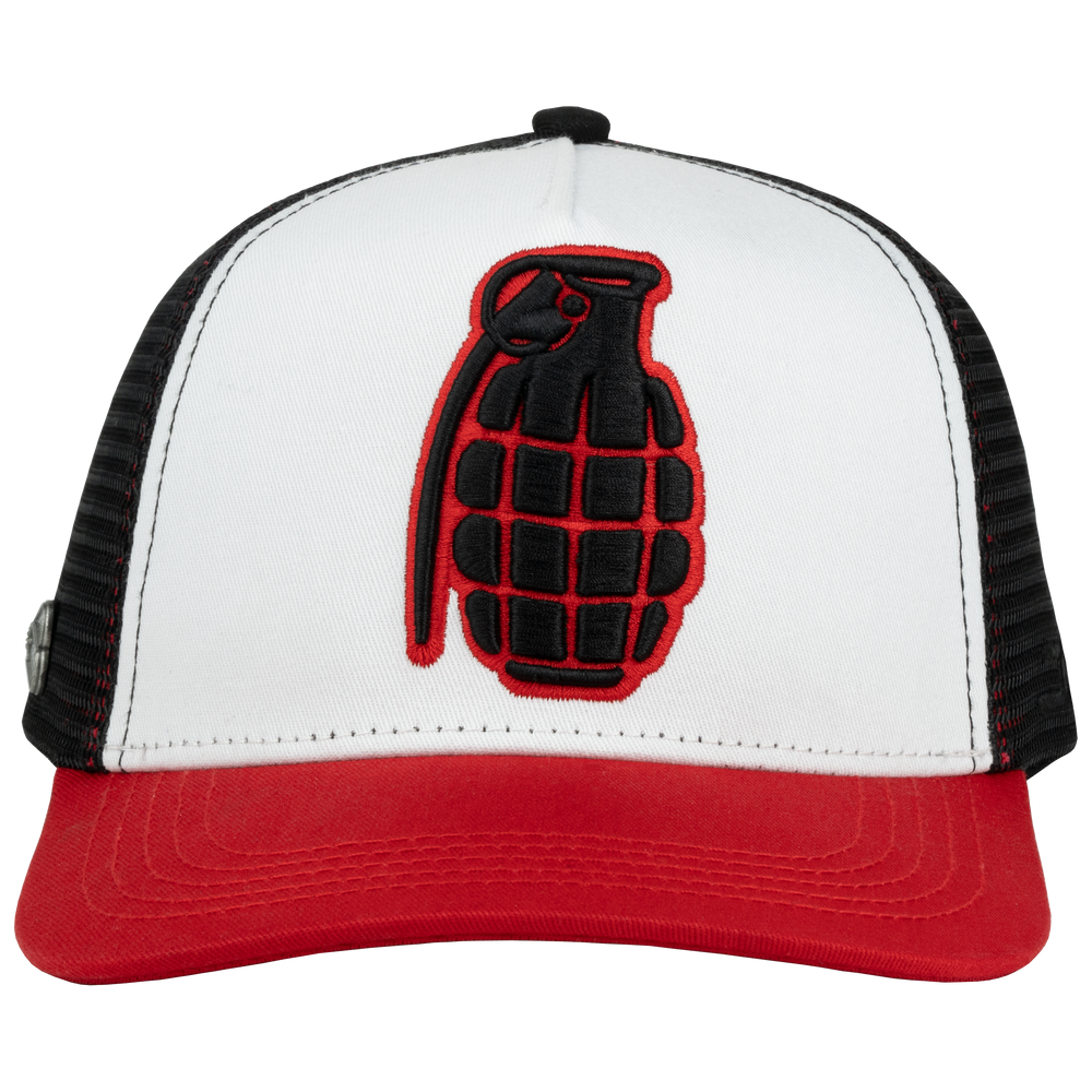GRANADA WHITE RED MESH CURVED