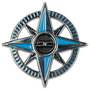PIN BRUJULA GRAY BLUE
